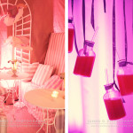 reception decor at Maison Blanche in pink